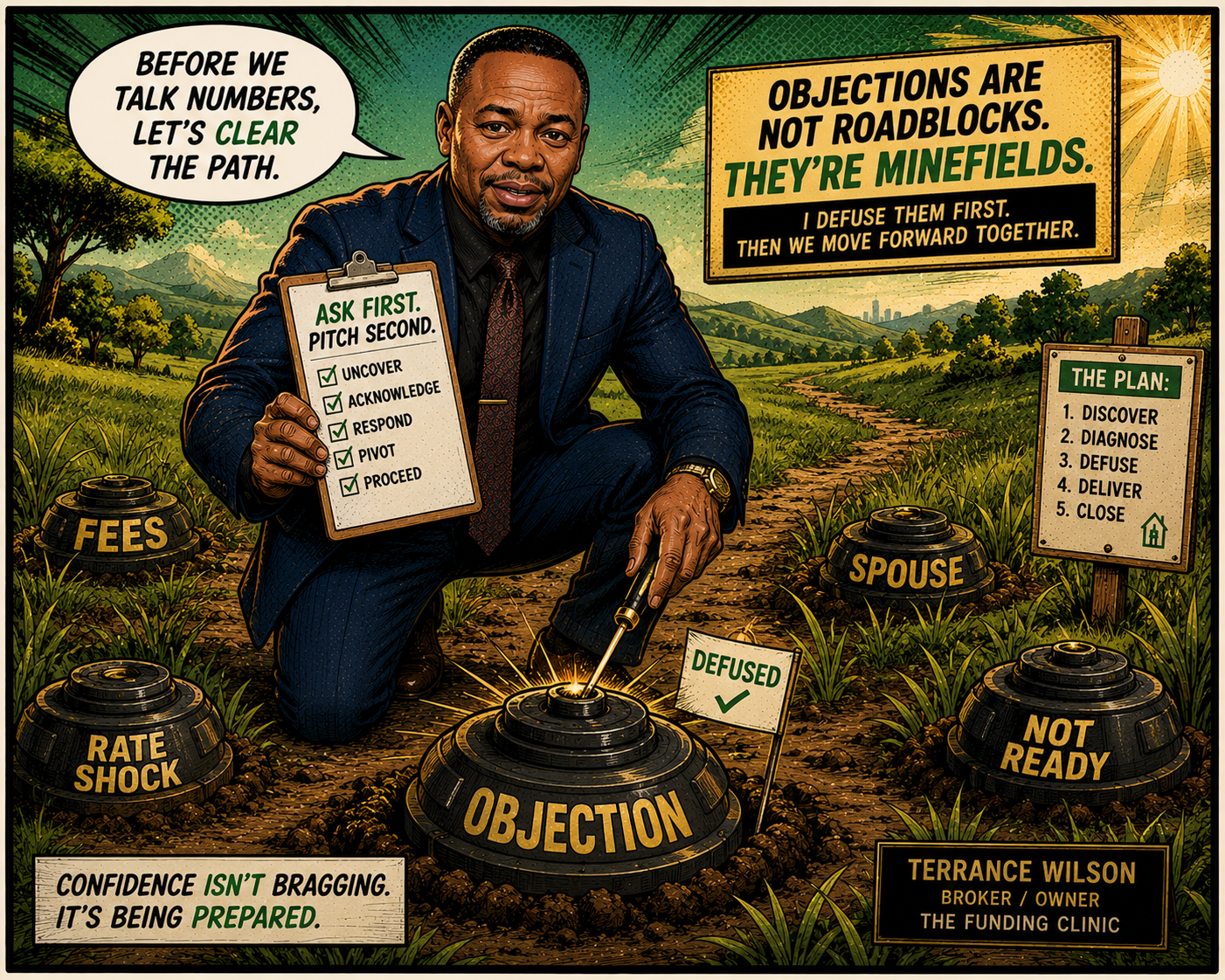 Illustration slot: defusing a landmine before stepping on it
