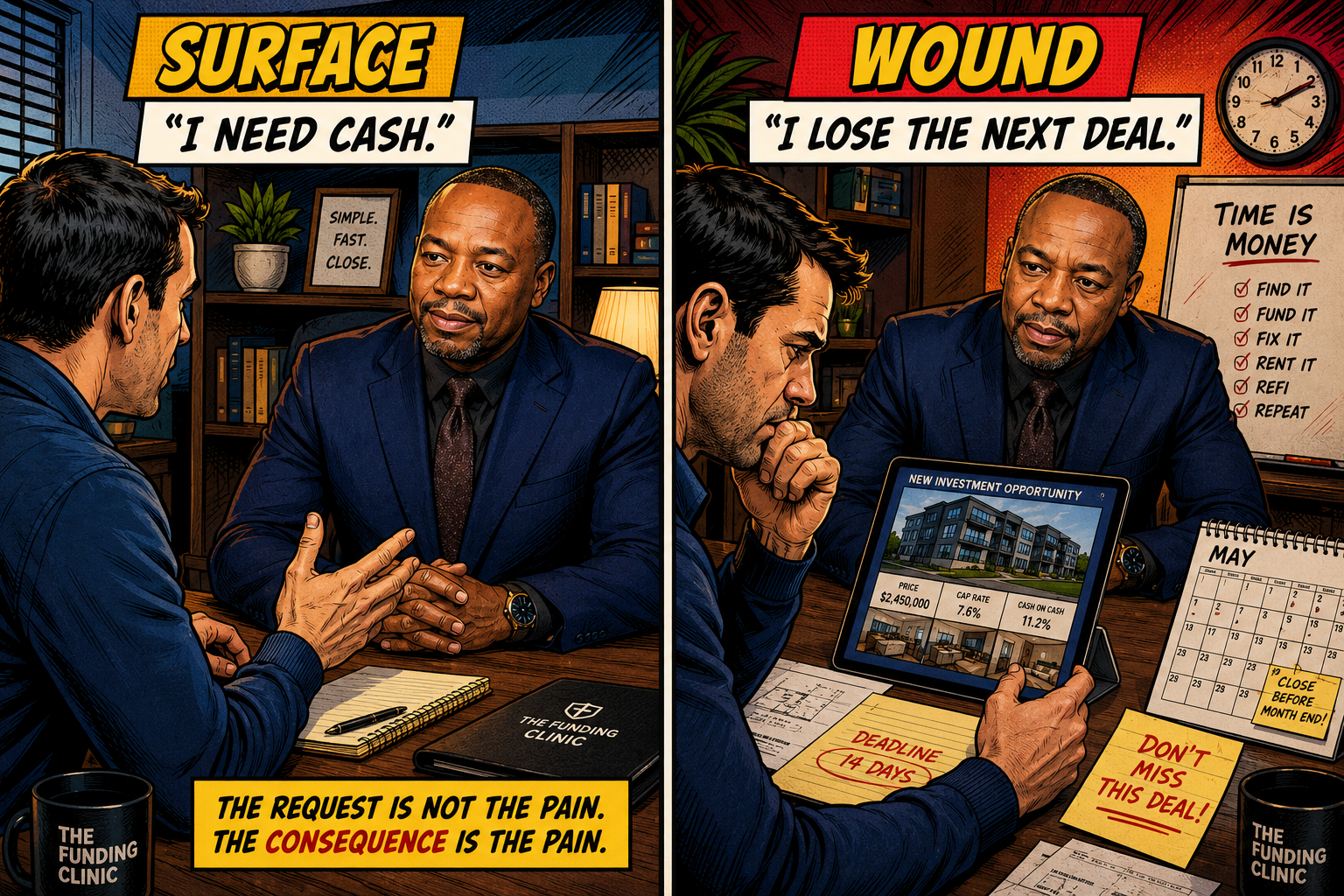 Illustration: Surface need versus hidden wound