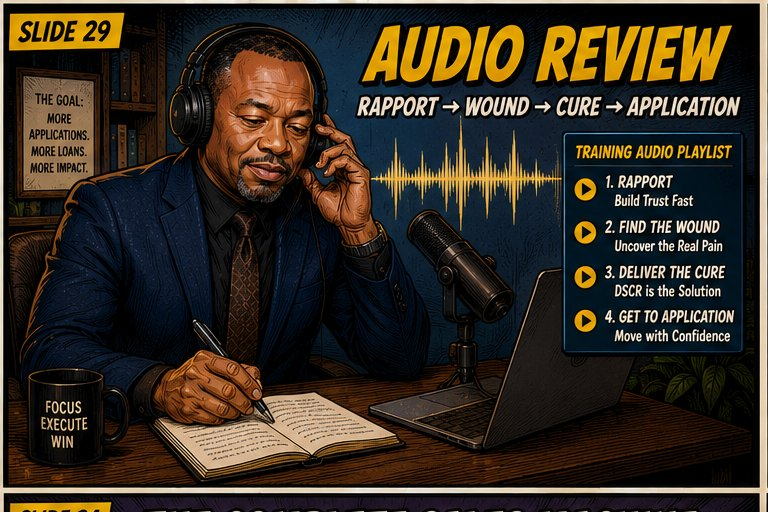 Illustration: Terrance recording or listening to Phase 3 audio